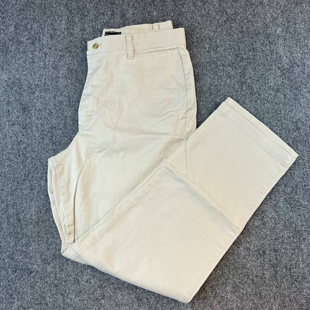 Stretch Riders Womens Pants Size 12 Beige Straight Leg Stretch Casual